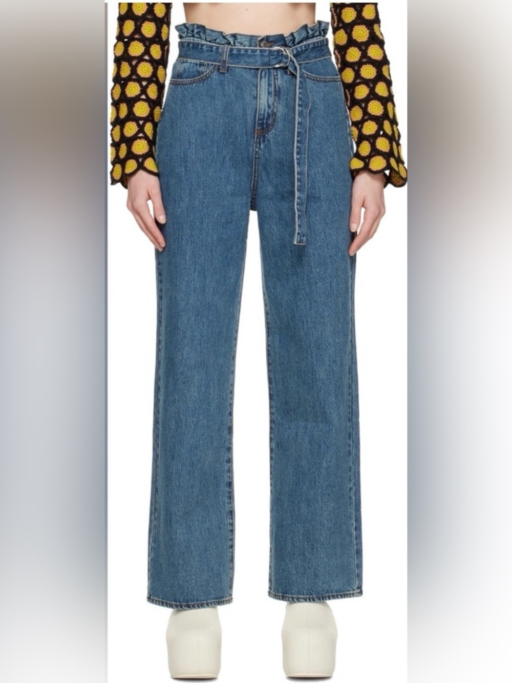 SIMON MILLER Blue Ringling Jeans In Dark Indigo Wash NEW